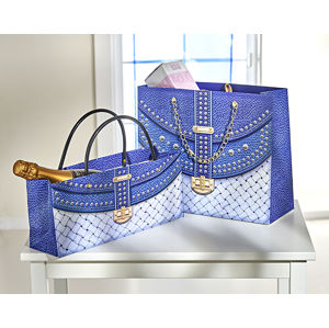2 darčekové tašky, modrá