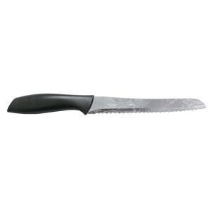 Nôž na pečivo 30cm čierny mramor